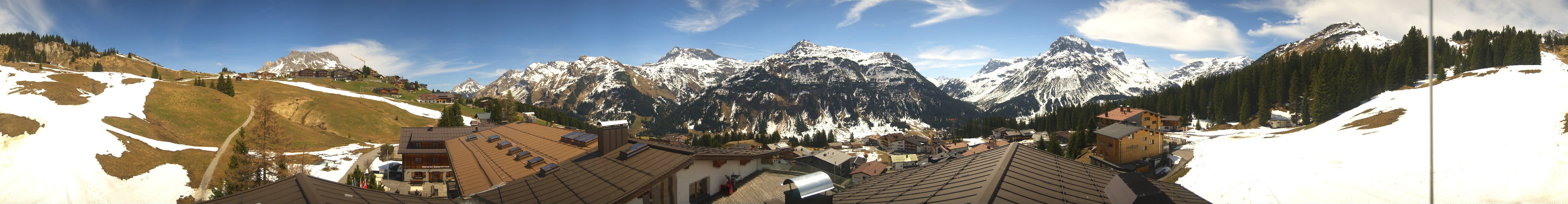 Archived image Webcam Panoramic view Oberlech from Hotel Goldener Berg