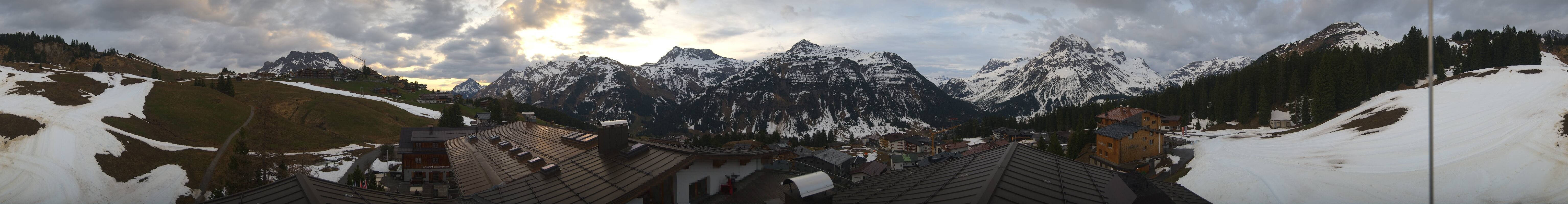 Archived image Webcam Panoramic view Oberlech from Hotel Goldener Berg