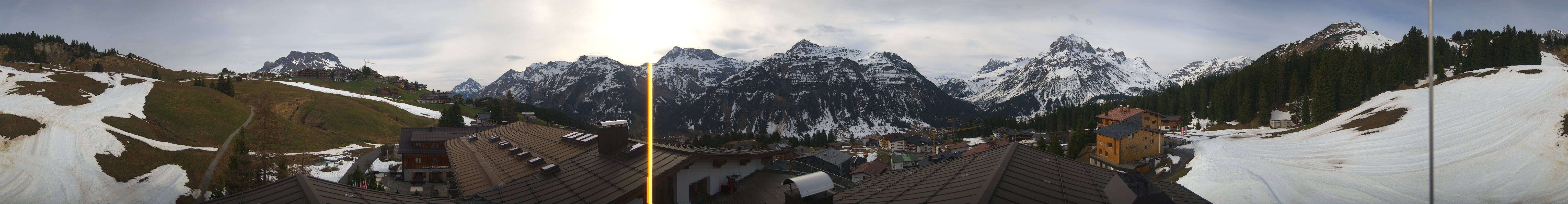 Archived image Webcam Panoramic view Oberlech from Hotel Goldener Berg