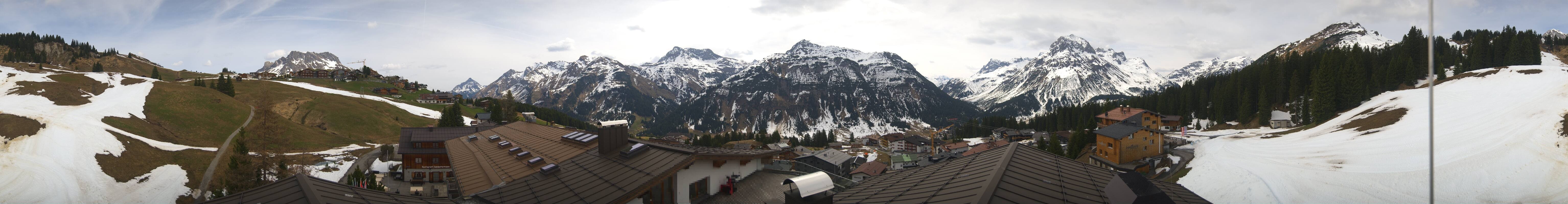 Archived image Webcam Panoramic view Oberlech from Hotel Goldener Berg