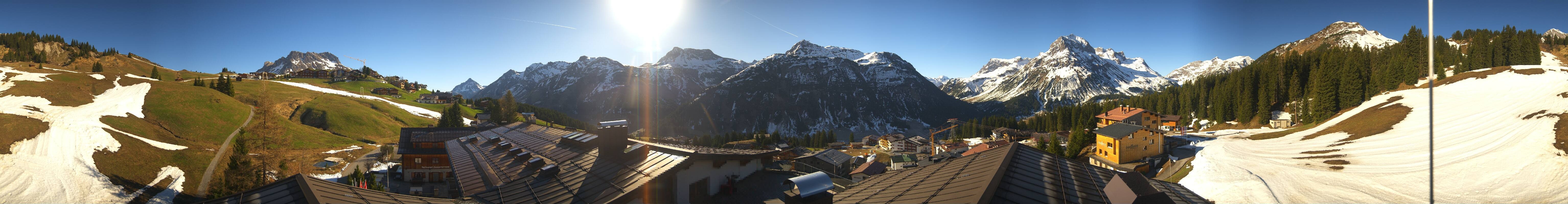 Archived image Webcam Panoramic view Oberlech from Hotel Goldener Berg