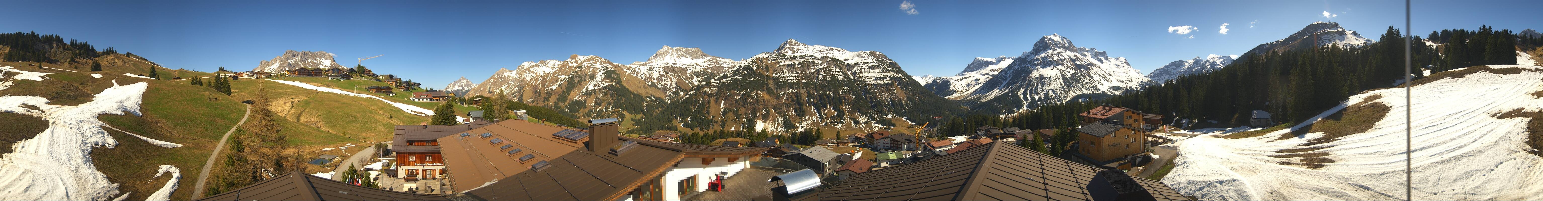 Archived image Webcam Panoramic view Oberlech from Hotel Goldener Berg