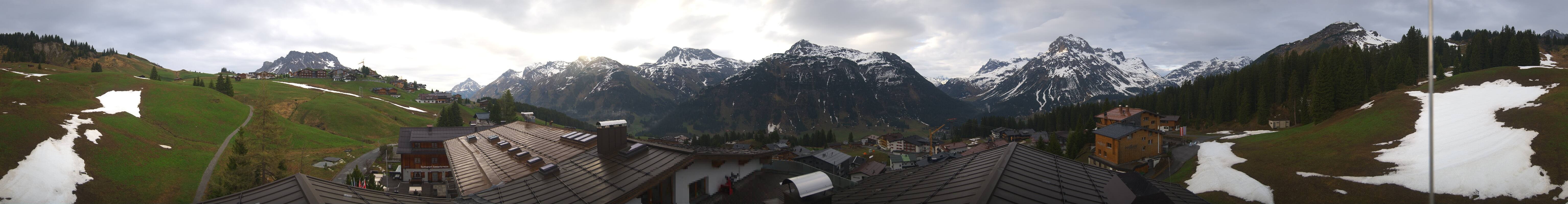 Archived image Webcam Panoramic view Oberlech from Hotel Goldener Berg