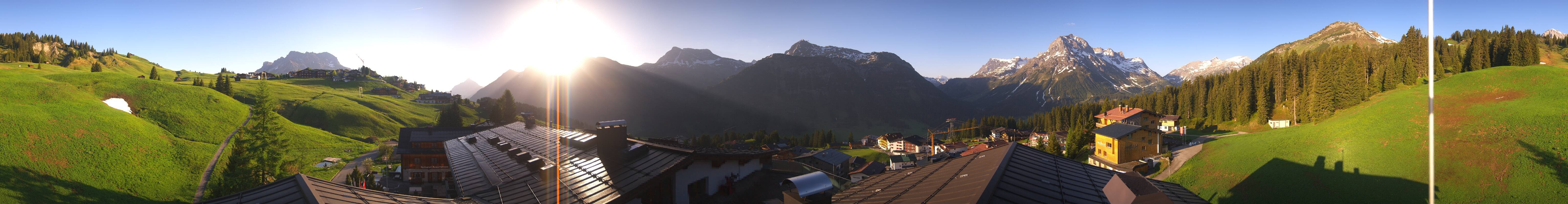 Archived image Webcam Panoramic view Oberlech from Hotel Goldener Berg