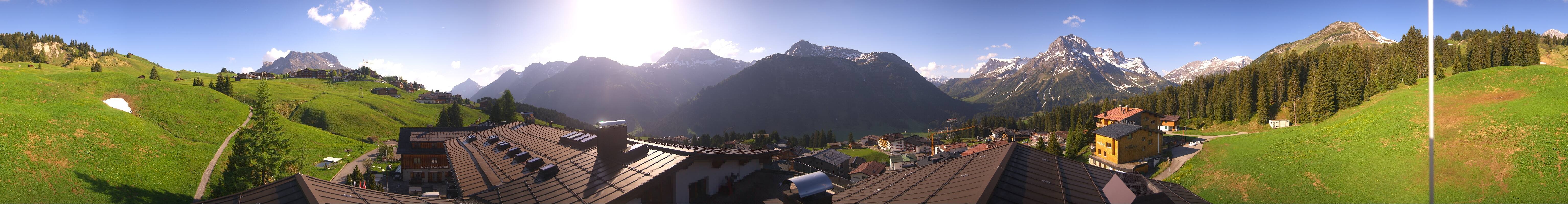 Archived image Webcam Panoramic view Oberlech from Hotel Goldener Berg