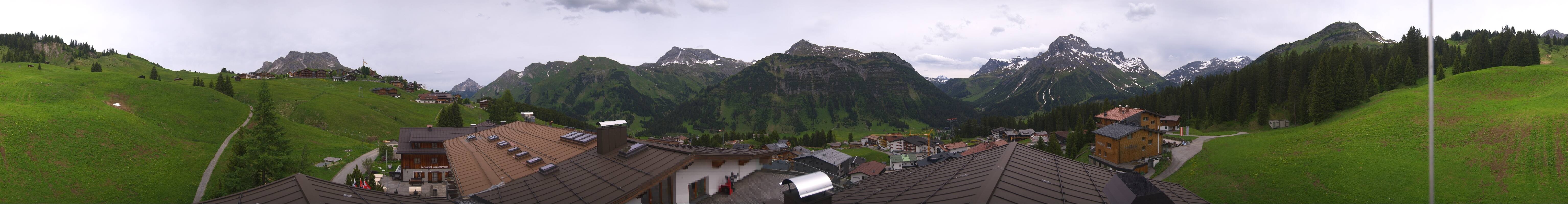 Archived image Webcam Panoramic view Oberlech from Hotel Goldener Berg