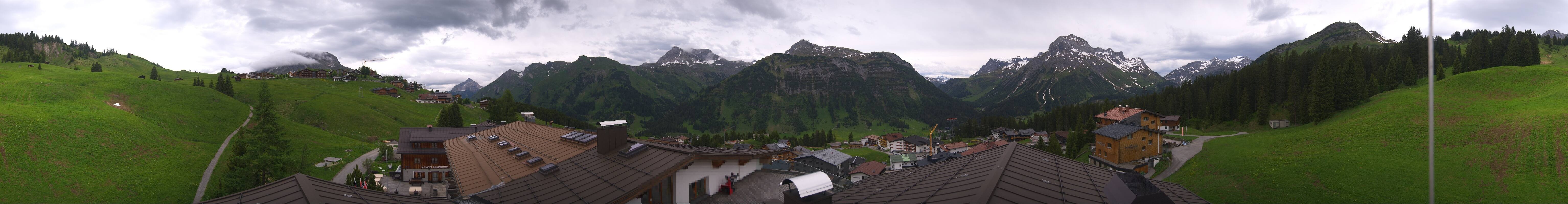 Archived image Webcam Panoramic view Oberlech from Hotel Goldener Berg