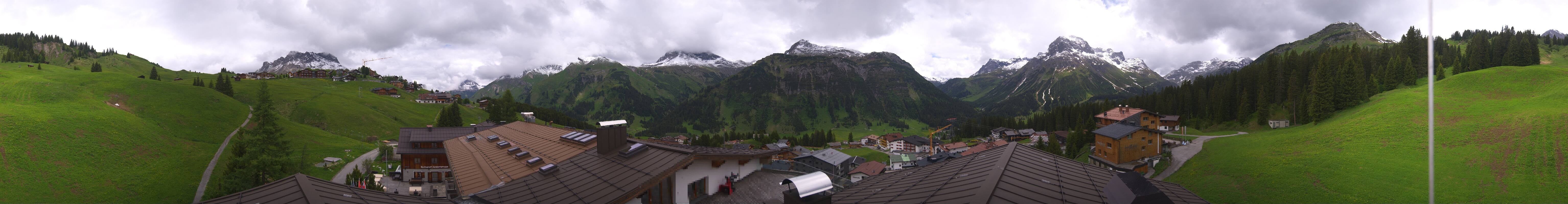 Archived image Webcam Panoramic view Oberlech from Hotel Goldener Berg