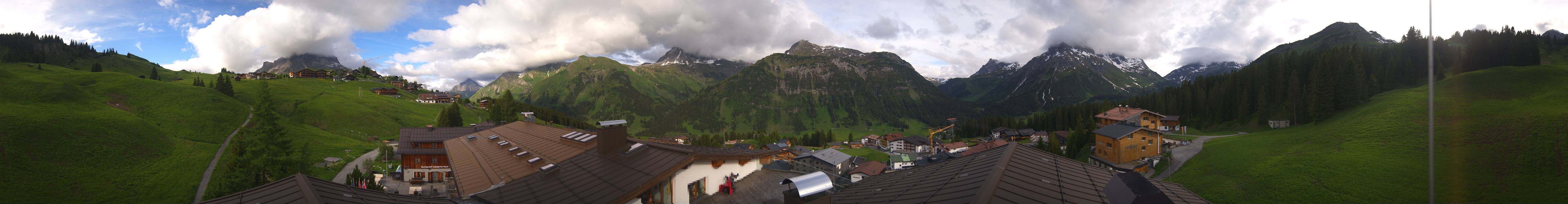 Archived image Webcam Panoramic view Oberlech from Hotel Goldener Berg