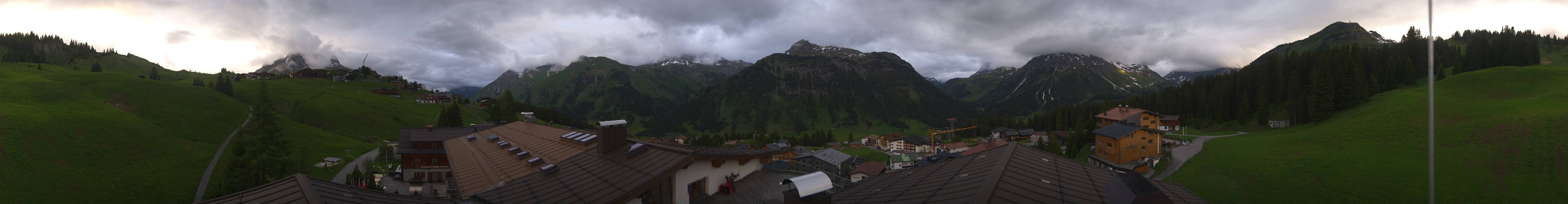 Archived image Webcam Panoramic view Oberlech from Hotel Goldener Berg