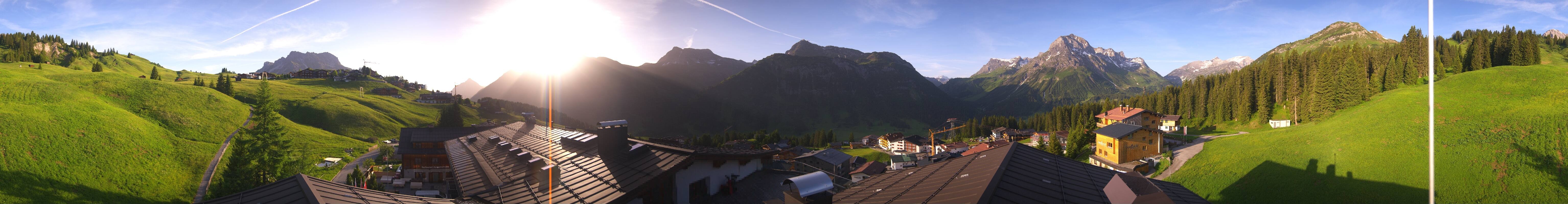 Archived image Webcam Panoramic view Oberlech from Hotel Goldener Berg