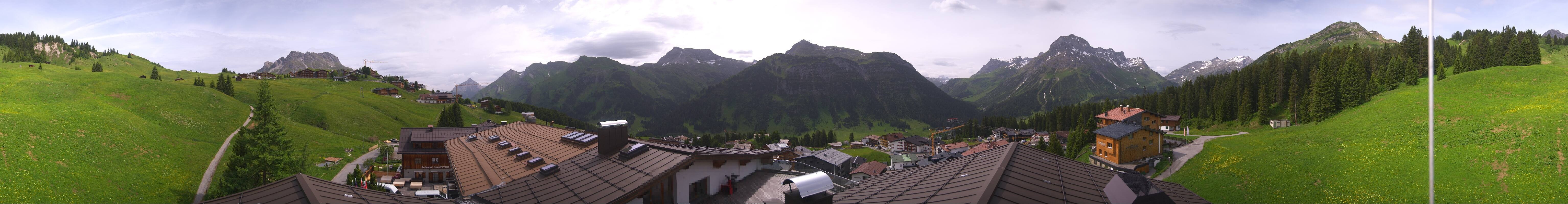 Archived image Webcam Panoramic view Oberlech from Hotel Goldener Berg