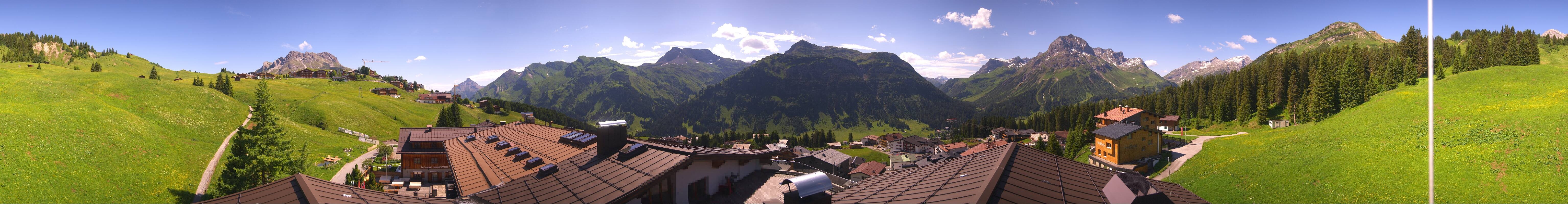 Archived image Webcam Panoramic view Oberlech from Hotel Goldener Berg