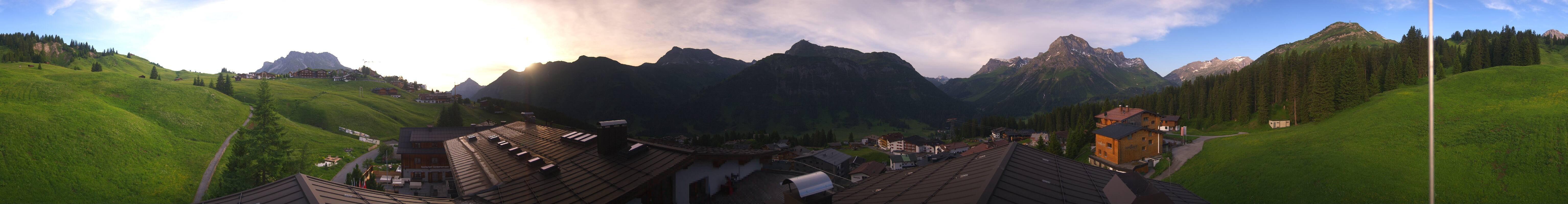 Archived image Webcam Panoramic view Oberlech from Hotel Goldener Berg