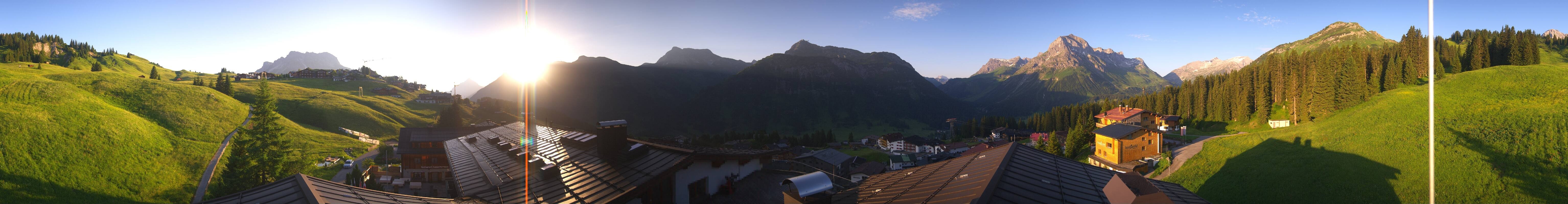Archived image Webcam Panoramic view Oberlech from Hotel Goldener Berg