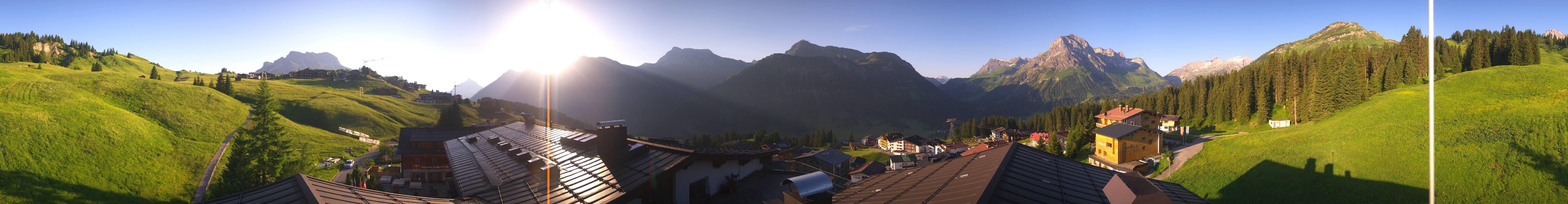 Archived image Webcam Panoramic view Oberlech from Hotel Goldener Berg