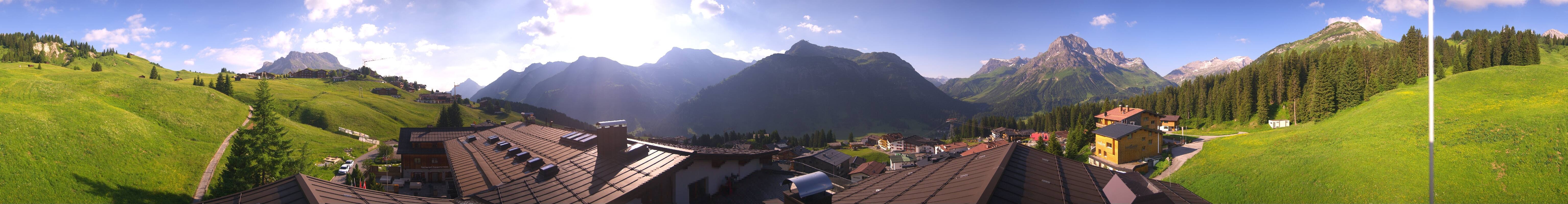Archived image Webcam Panoramic view Oberlech from Hotel Goldener Berg