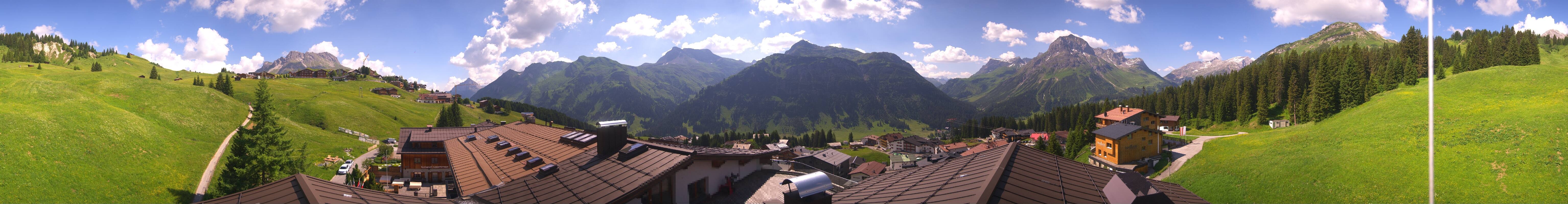 Archived image Webcam Panoramic view Oberlech from Hotel Goldener Berg