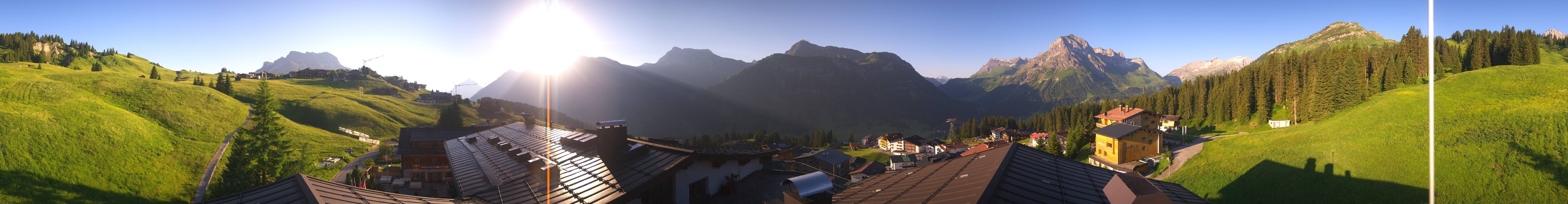 Archived image Webcam Panoramic view Oberlech from Hotel Goldener Berg