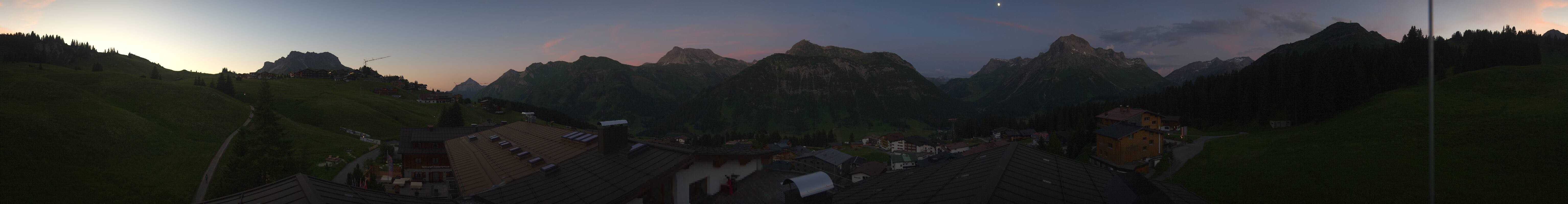 Archived image Webcam Panoramic view Oberlech from Hotel Goldener Berg