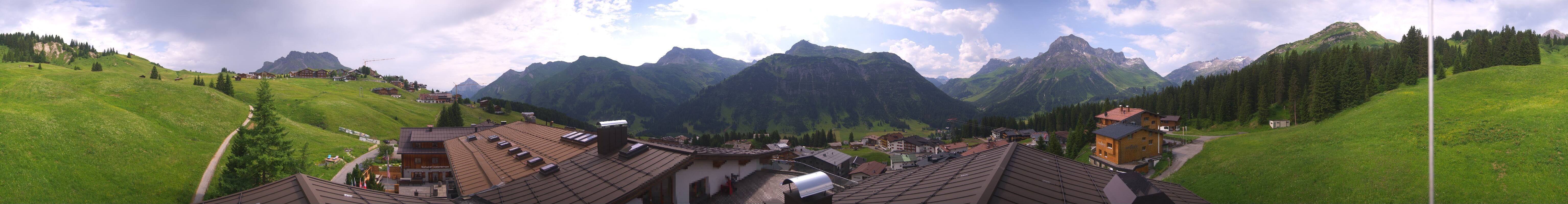 Archived image Webcam Panoramic view Oberlech from Hotel Goldener Berg