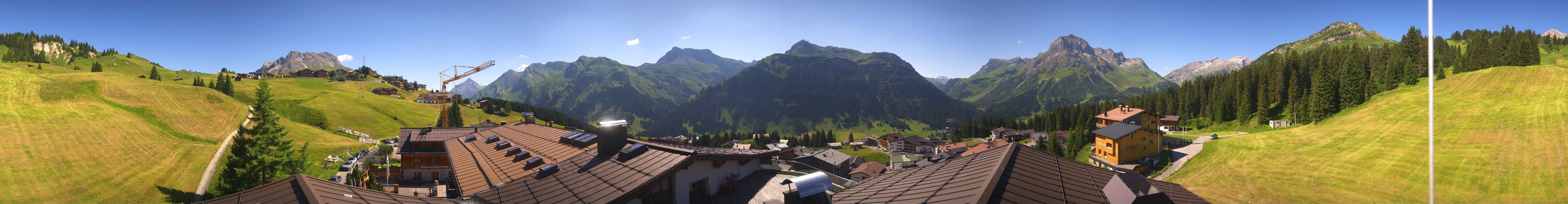 Archived image Webcam Panoramic view Oberlech from Hotel Goldener Berg