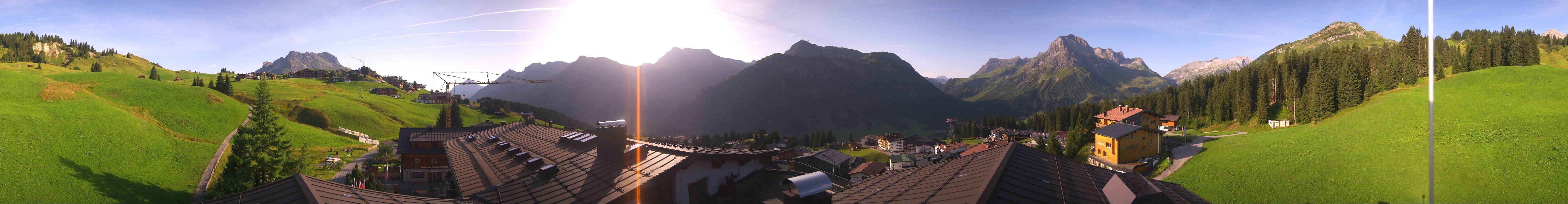 Archived image Webcam Panoramic view Oberlech from Hotel Goldener Berg