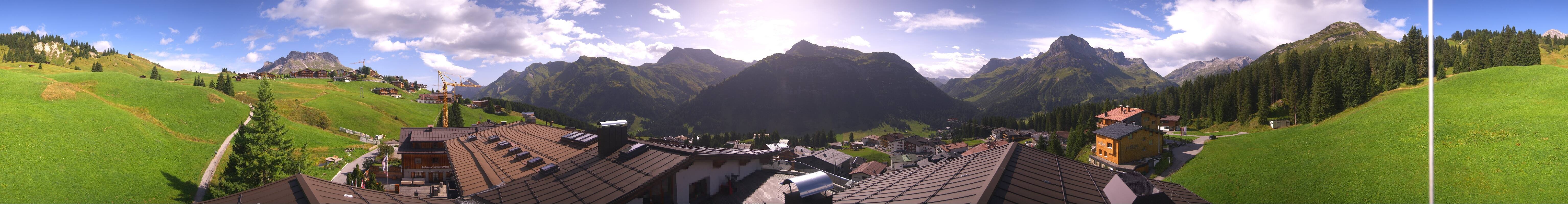 Archived image Webcam Panoramic view Oberlech from Hotel Goldener Berg
