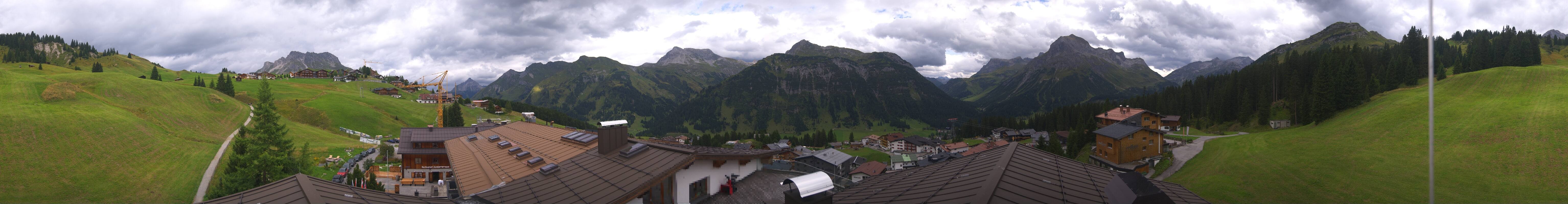 Archived image Webcam Panoramic view Oberlech from Hotel Goldener Berg