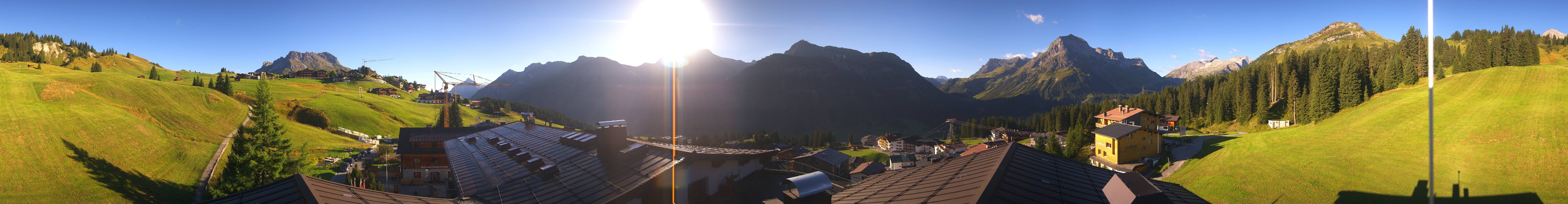 Archived image Webcam Panoramic view Oberlech from Hotel Goldener Berg