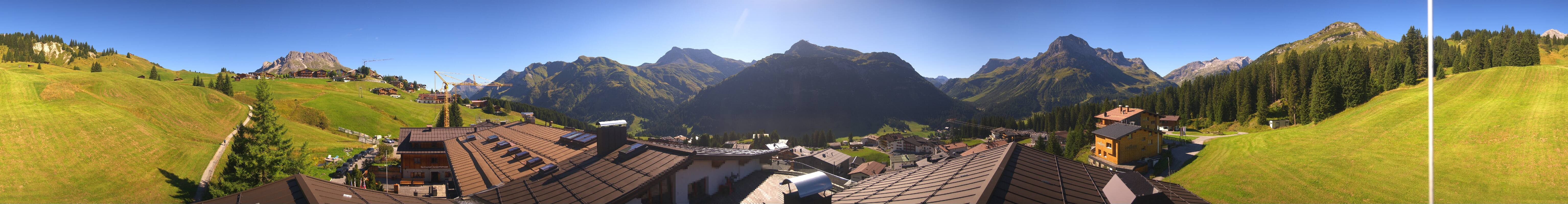 Archived image Webcam Panoramic view Oberlech from Hotel Goldener Berg