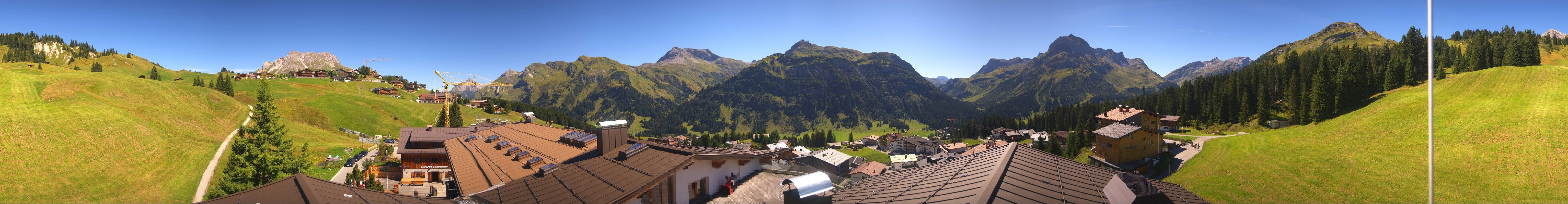 Archived image Webcam Panoramic view Oberlech from Hotel Goldener Berg