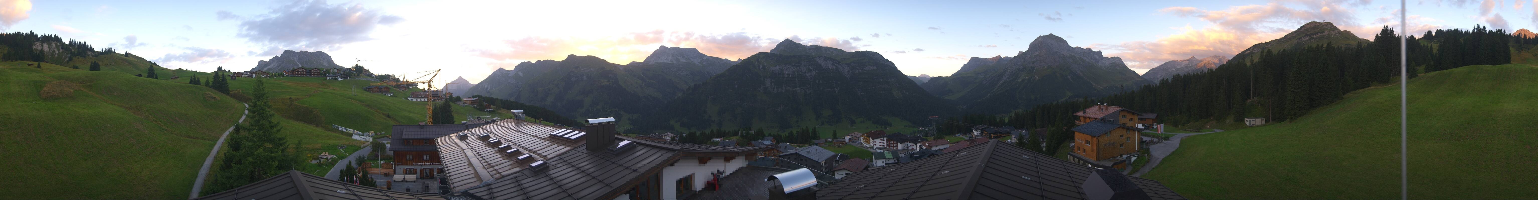 Archived image Webcam Panoramic view Oberlech from Hotel Goldener Berg