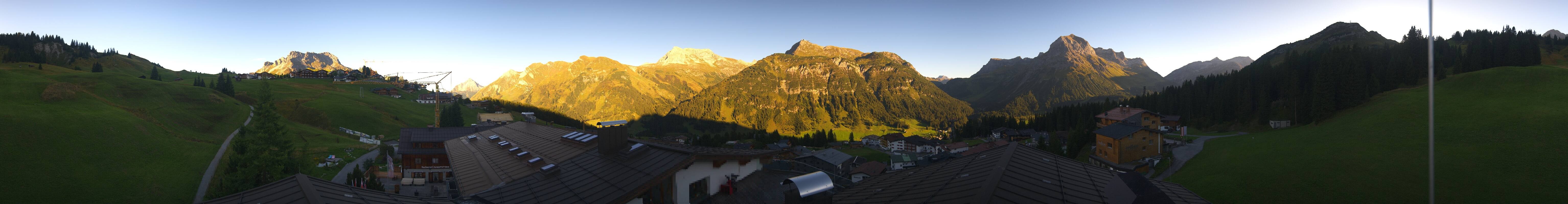 Archived image Webcam Panoramic view Oberlech from Hotel Goldener Berg