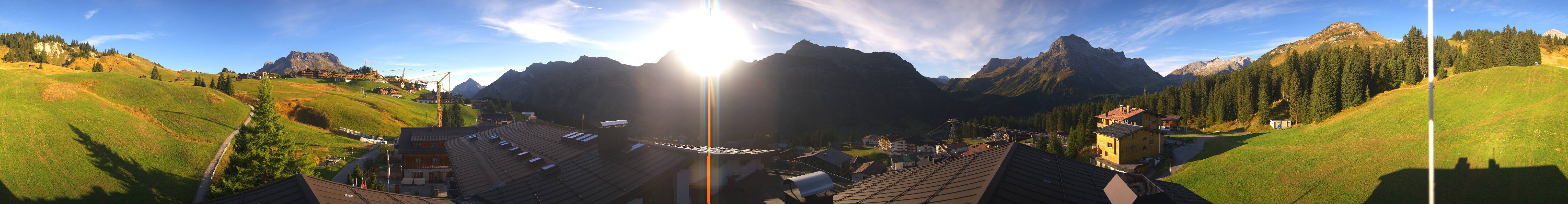 Archived image Webcam Panoramic view Oberlech from Hotel Goldener Berg