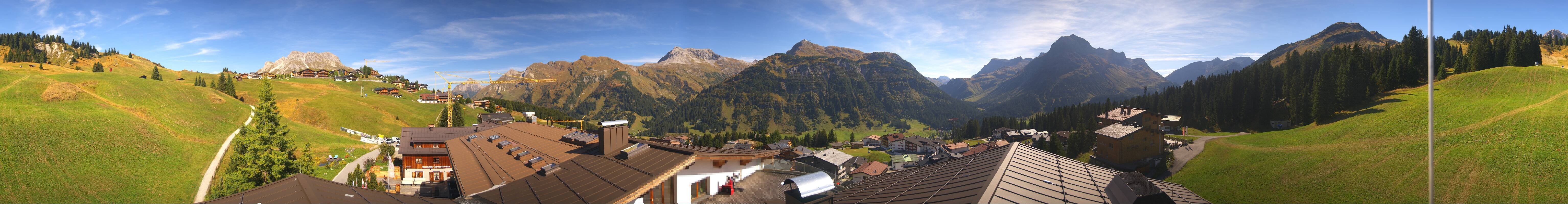 Archived image Webcam Panoramic view Oberlech from Hotel Goldener Berg
