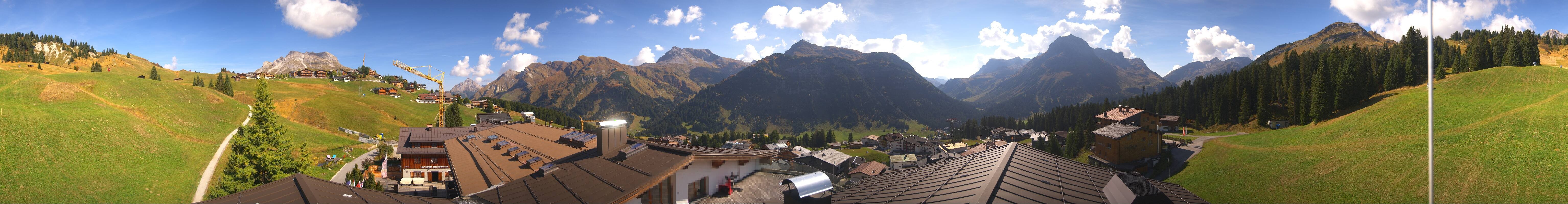 Archived image Webcam Panoramic view Oberlech from Hotel Goldener Berg
