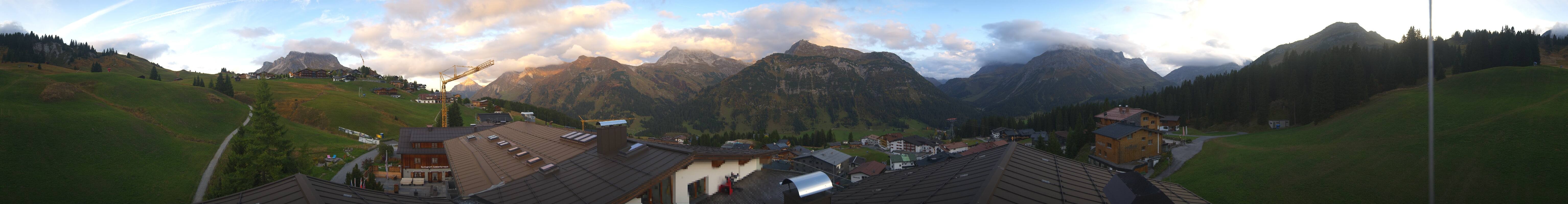 Archived image Webcam Panoramic view Oberlech from Hotel Goldener Berg