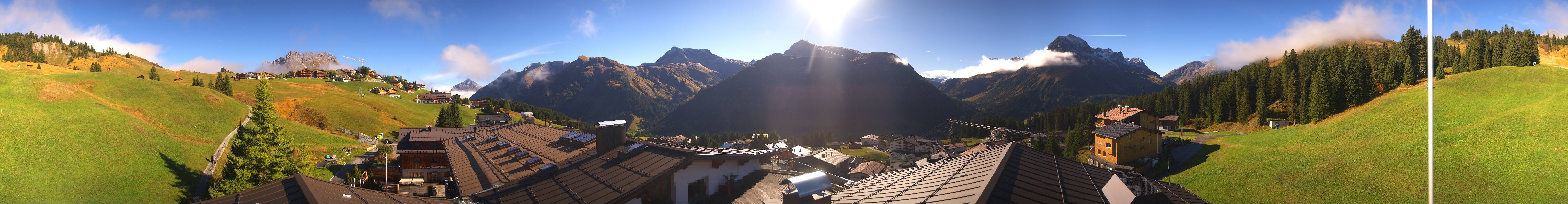 Archived image Webcam Panoramic view Oberlech from Hotel Goldener Berg