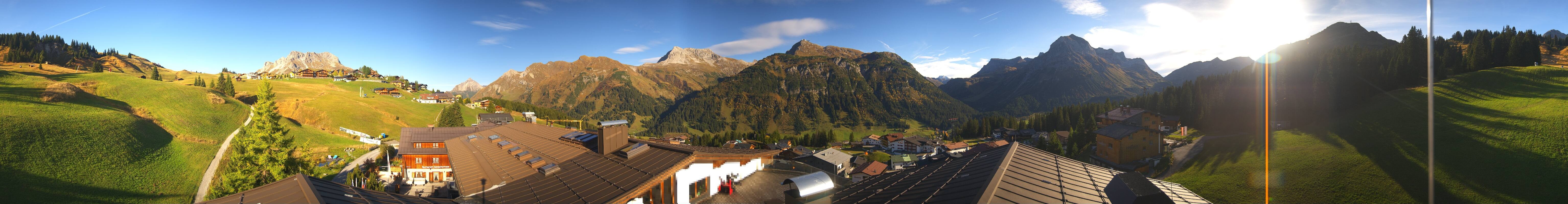 Archived image Webcam Panoramic view Oberlech from Hotel Goldener Berg