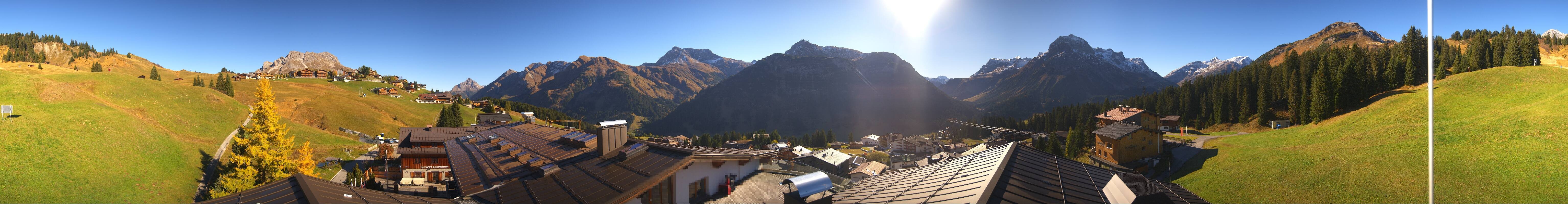 Archived image Webcam Panoramic view Oberlech from Hotel Goldener Berg