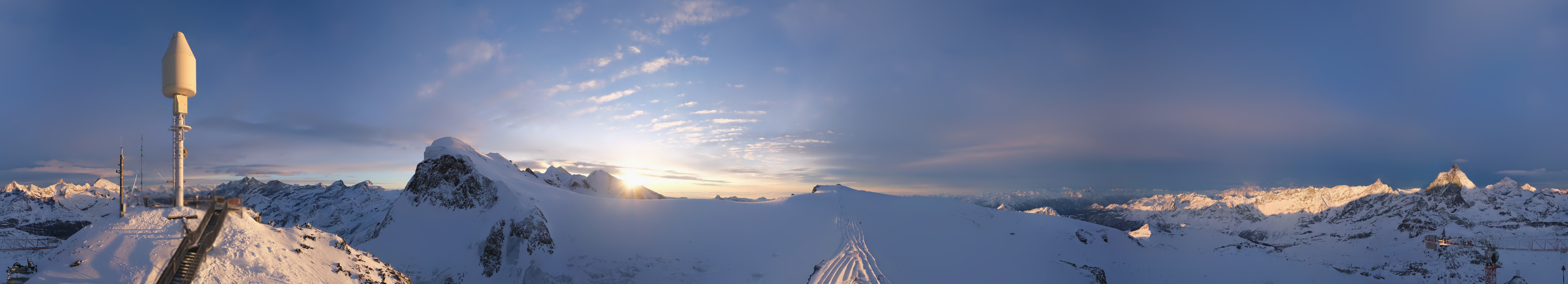 Archiv Foto Webcam Kleinmatterhorn Zermatt