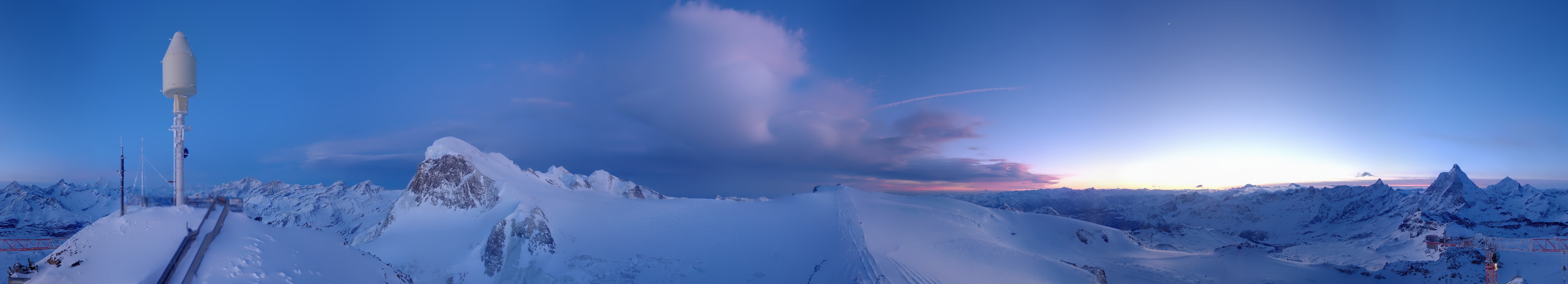 Archiv Foto Webcam Kleinmatterhorn Zermatt