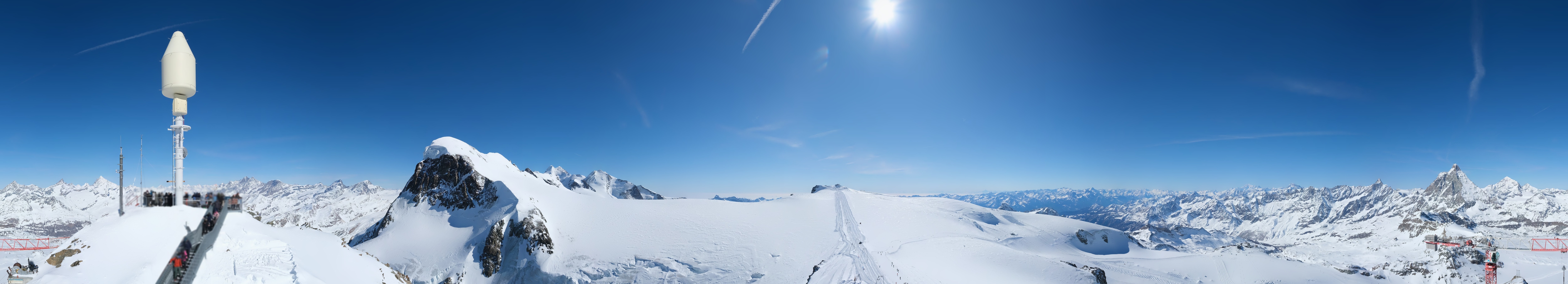 Archived image Webcam Kleinmatterhorn Zermatt
