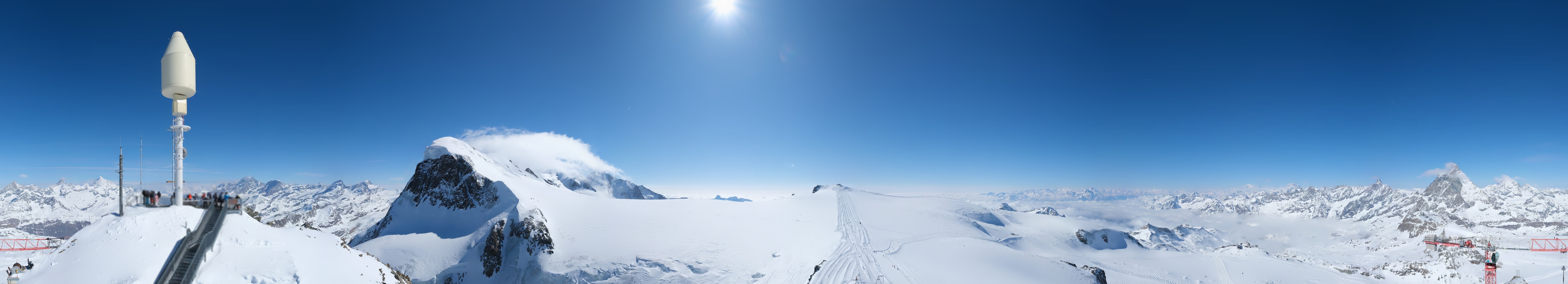 Archived image Webcam Kleinmatterhorn Zermatt