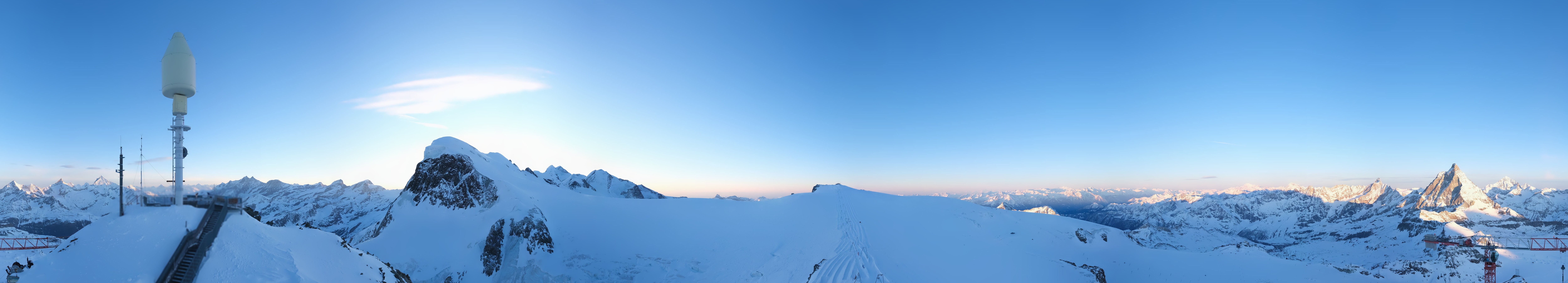 Archiv Foto Webcam Kleinmatterhorn Zermatt