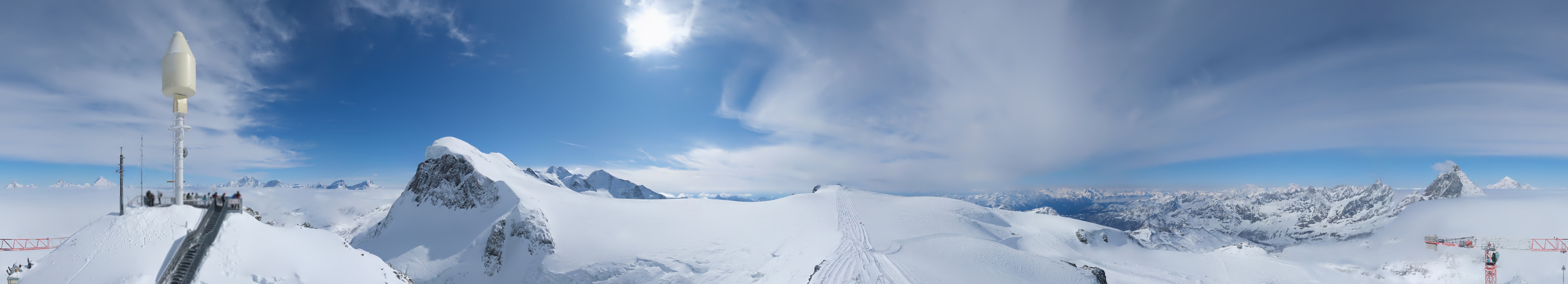 Archived image Webcam Kleinmatterhorn Zermatt