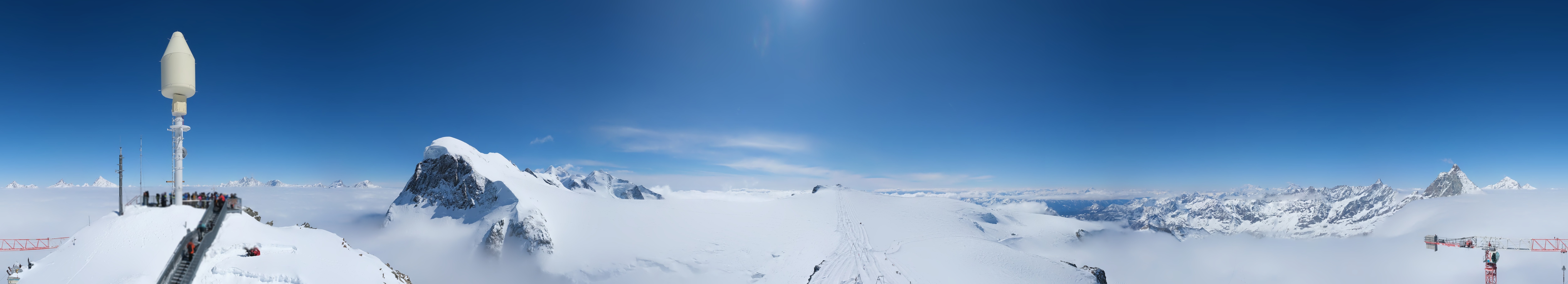 Archived image Webcam Kleinmatterhorn Zermatt