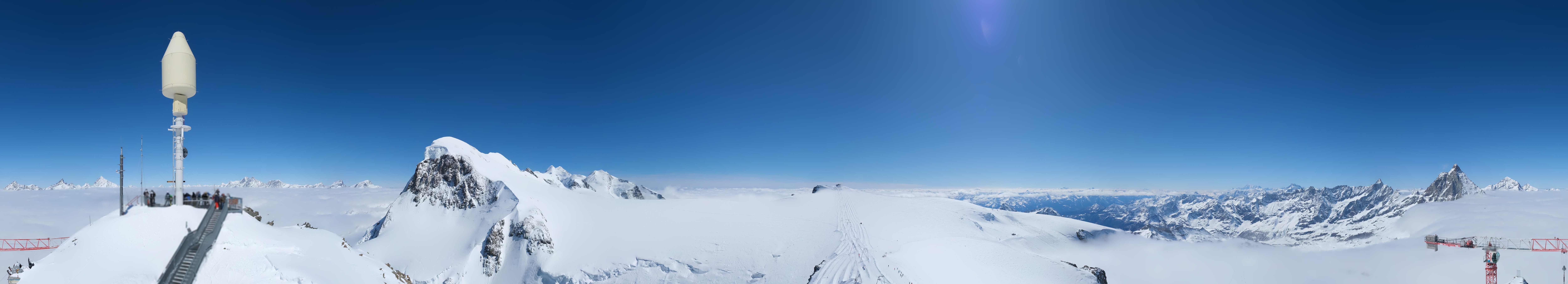 Archived image Webcam Kleinmatterhorn Zermatt