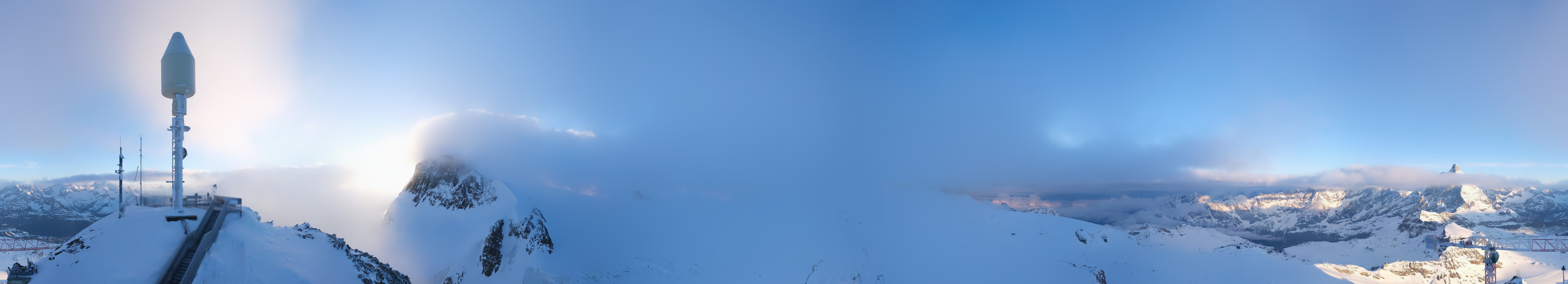 Archiv Foto Webcam Kleinmatterhorn Zermatt